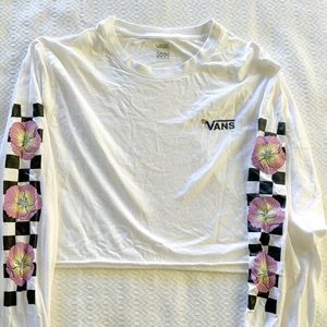 Vans long sleeve flower cropped Tee Shirt